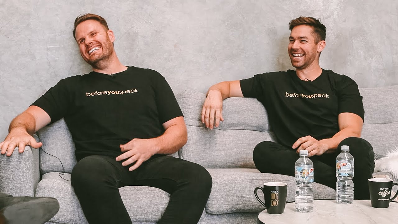 Our founders Jaryd and Ash laughing together