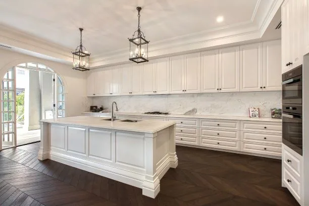 Moulded kitchen doors finished in 2 PAC in one of our projects