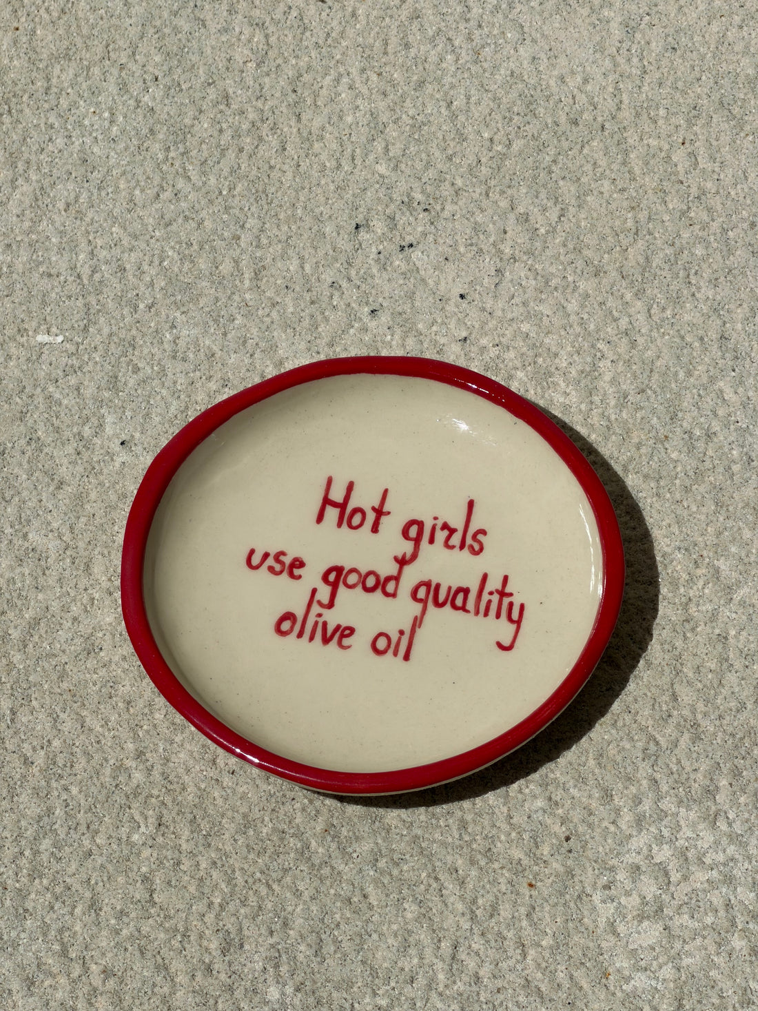 The Hot Girl Olive Oil bone china plate