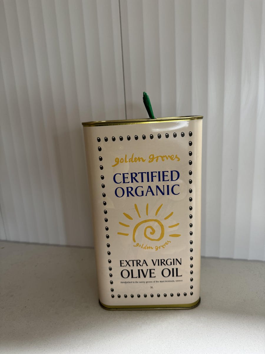 Customer photo of Golden Groves olive oil in the kitchen
