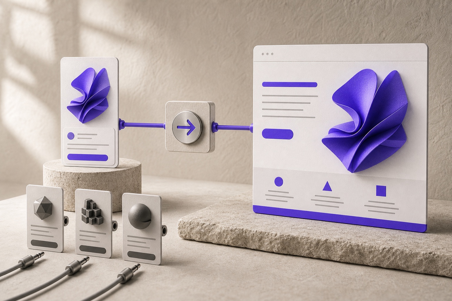 Four matched customer journeys connecting different Meta ad concepts—problem, persona, demonstration and comparison—to landing pages that continue the same promise, proof and product action.