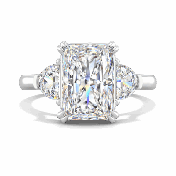 Emerald cut engagement ring