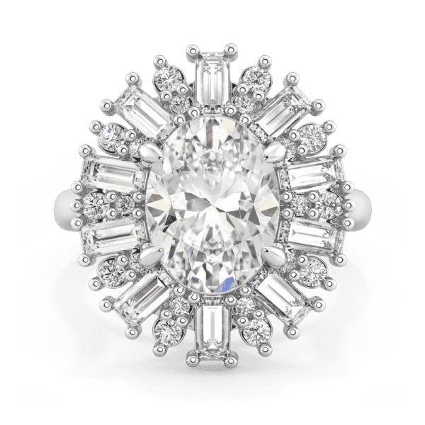 Halo engagement ring